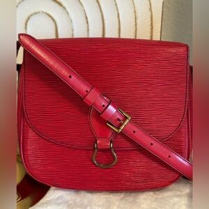 Louis Vuitton Epi Saint Cloud Shoulder bag/ Crossbody. Red